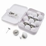 MQUPIN Duvet Clips,Non-Slip Quilt Fixator 16 Pcs, Duvet Pins Duvet Clips with One-Key Unlock for for Quilt, Cushions, Curtains - White