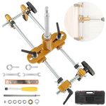 IRONWALLS Mortise Lock Jig, Door Lock Hole Opener Kit for Wooden Door with 3PCS Tungsten Steel Cutter Blade, Mortising Jig Tool Door Mortise Jig, Suitable for Angle Grinder & Electric Hand Drill