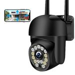 KAMEP Outdoor Security Camera with Color Night Vision, PTZ Camera Outdoor, 1080P Home 2.4G Wireless Wifi IP Wired CCTV Camera, Pan Tilt, Auto Tracking, PIR Motion Detection, IP66, 2-way Audio