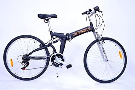 Columba Alloy Folding Bike 18 Speed Double Suspension Black Color 26 inch (RJ26A_BLK)