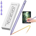 Stylus Pen for iPad,Tilt Sensitivity & Palm Rejection Magnetic Bluetooth Stylus Pen for iPad 9th&10th Generation Compatible with iPad Pro11&12.9'',Air 3/4/5,iPad 6-10,Mini 5/6 (1 Light, Purple)