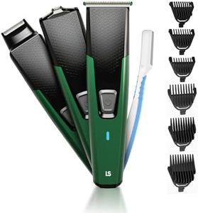 Letsshave 9-in-1 Beard Trimmer Plus for Men | T-Blade, Foil Shaver, Nose & Ear Trimmer | 6 Length Combs | USB-C Charging, 90 Min Runtime, LED Indicator | Skin Safe & Low Noise Grooming | #StyleYourWay