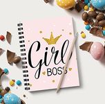 Vprint Quality Unruled Diary Notebook Drawing Pad Planner A5 Size,100 GSM 160 Pages(Girl Boss)