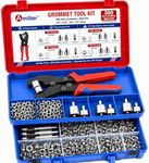 Amliber 4-Size Grommet Tool Kit 1/4" 5/16" 3/8" 1/2", 600pcs Grommets