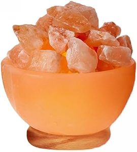 Himalayan Glow Crystal Massage Bowl Salt lamp, with 5 Balls, Dimmable