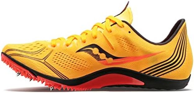 Saucony Men's Endorphin 3 Track and Field Shoe, VIZIGLD/VIZIRED, 10.5