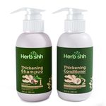 Herbishh Anti Hair Loss Ginger Extract Thickening Shampoo & Hair Conditioner For Hair Fall Control & Hair Growth | Suitable for All Type Hair | Sulphates & Parabens Free