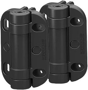 Safetech Hardware Heavy Duty Self Closing Gate Hinges, Tension Adjustable Outdoor Hinges Heavy Duty Spring Loaded Hinge for Metal Wood Aluminum, PVC, Vinyl Gates up to 187lbs (MegaKlik SHH-135 Black)