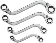 GEARWRENCH 4 Pc. 12 Pt. Reversible S-Shape Double Box Ratcheting Wrench Set, SAE - 85399