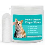 Taily Tails Dog Ear Wipes Finger Wipes – 50 Pcs Ear Cleaning Wipes for Dogs & Cats – Pet Ear Cleaner Finger Wipes, Removes Wax & Dirt, Gentle No-Rinse Ear Care