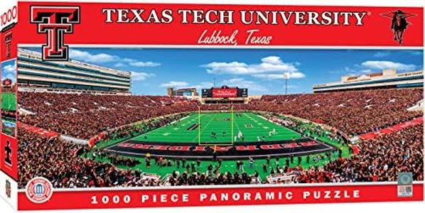 MasterPieces NCAA Panoramics 1000 Puzzles Collection - Texas Tech NCAA Panoramic 1000 Piece Jigsaw Puzzle