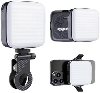Amazon Basics LED Video Light for Photography, Live Streaming, Makeup & More | 2000 mAh | 3 Color Modes | 360° Rotation | Magnetic Absorption | Camera & Tripod Mountable | Rechargeable Battery