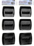 Set Of Durable Plastic Ashtrays For Cigarettes - 4 Grooved Cigar Beds - Indoor or Outdoor Use - 3.5" x 4" - Black or White (2pk, Black)