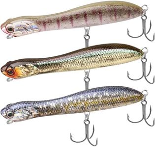 TRUSCEND señuelos de pesca para la trucha flotante cola giratoria Topwater Swimbaits Bass señuelos de agua dulce de agua salada Bass Kit de señuelos de pesca Lifelike Regalos de pesca para los hombres