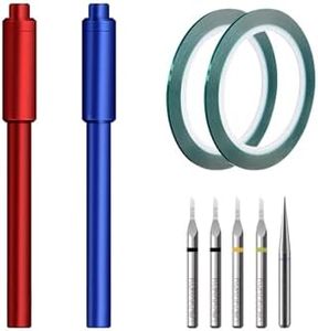 HARDWIN Pro Scribing Tool Kit for Gunpla – 9-Piece Tungsten Carbide Blade Set with 0.15/0.3/0.5mm Chisels, Scribing Tape & Ergonomic Handle – Perfect for HG/MG/RG Models