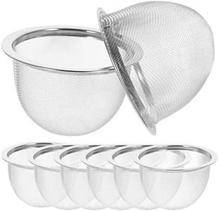 Luxshiny Stainless Steel Tea Filter 8pcs Tea Infuser Basket Mesh Coffee Filter Tea Strainer Metal Teapot Replacement Mesh Strainer Insert for Coffee Tea Maker 7.2cm