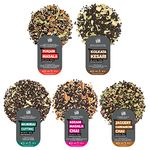 The Tea Trove Masala Tea Sampler - 100 g, 5 TEAS, 45 Servings | 100% Natural , Spices for Rich and flavorful Hot India Original Masala Chai Teas or Iced chai Latte | Chai Tea Loose Leaf Variety Pack