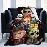 BytHokpy Horror Characters Flannel Blanket Lightweight Cozy Air Conditioning Blanket Microfiber Soft Blankets Anti-Static Fuzzy Soft for Bed Couch Chair Living Room 80"x60"