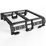 CLAMBER Overland Bed Rack for Full-Size Pickup with/Without Bed Rails | Adjustable Width Compatible with Ford F-Series,Silverado,Sierra,Ram 1500, Titan & XD,Tundra(See Image for Size Chart)