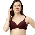 Enamor A039 Perfect Coverage Stretch Cotton T-Shirt Bra- Padded, Wirefree & Medium Coverage