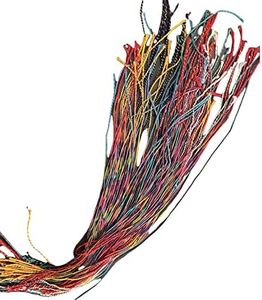 R&F srls Braccialetti Porta Fortuna BRASILIANI 1 blister da 100 Filini Multicolore Colore cartoncino casuale