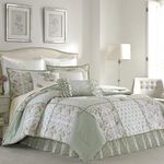 Laura Ashley 220885 Harper Comforter Set, Pale Green, King