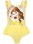 Disney Princess Girls Beauty and The Beast Swimsuit One Piece Belle Swimming Costume Yellow 6-7 Years