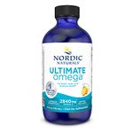 Nordic Naturals Ultimate Omega 3 Fish Oil Liquid | High Potency Omega 3 Fatty Acids Supplement For Men & Women | 2840 Mg Omega 3 Fish Oil EPA & DHA | Promotes Brain & Heart Health | Lemon Flavour 4 Oz