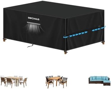 SIMPHAUS Copertura per Mobili da Giardino da Esterno Copertura Mobile Esterno Impermeabile Telo Copri Tavolo per Esterno Telo Copritavolo da Giardino Antivento Tessuto Oxford 420D 170x100x74cm