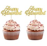 SVM CRAFT® Happy Retirement Cupcake Toppers Retirement Food Picks, Retirement cake topper, offical retirement cake topper, the legend has retired cake topper