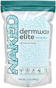 Dermwax Elite Naked Sparkle Blue Hard Wax Beads, Sparkling Gel Wax Formula
