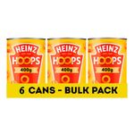 Heinz Spaghetti Hoops, 400 g (Pack of 6) - Freshly Made Pasta Hoops in a Juicy Tomato Sauce