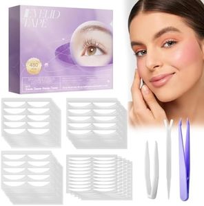 Eyelid Tape, Eyelid Lifter Strips(4-7mm) 480pcs, Double Eyelid Tape for Hooded Eyes Invisible, Invisible Eyelid Tape for Droopy Eyes, Suitable for Uneven or Monolids, Instant Eye Lift Without Surgery