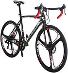 EUROBIKE Road Bike TSM550 Bike 21 Speed Dual Disc Brake 54CM 700C 3-Spoke Wheels Road Bicycle