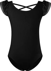 MOLLDAN Dance Leotard for Girls Ruffle Sleeve Ballet Wear Toddlers（2QT5026-06-M）