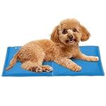 Navaris Gel Pet Cooling Mat with Durable Textiline Cover - Cool Pad for Dog or Cat - Cooler Bed Mats for Dogs or Cats - 15.7" x 9.7" x 0.2" (40 x 50 x 0.5 cm)