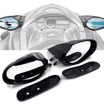 HTTMT- 1 Pair Of Left / Right Side Motorboat Mirror Cruiser Deluxe Sport Compatiable With WaveRunner 2010-2014 VX [P/N: YAM-BOAT-M02-L+R-BK]