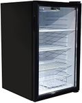 Kolner 130L Mini Bar Fridge Glass Door Beverage Cooler Drinks Refrigerator