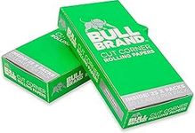 BULL BRAND Green Cigarette Rolling Papers - Medium Weight Cigarette Papers for Roll Ups with Arabic Gum and Cut Corners for an Easier Roll - 25 Packs (50 Papers Per Pack)