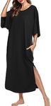 Ekouaer Women's Nightgown Short Sle