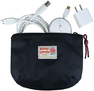 Rough Enough Small Travel Cable Organizer Bag with Zipper for Electronics Accessories Travel Essential