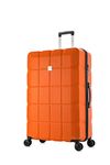 ATX Luggage Extra Large Suitcase Super Lightweight Durable ABS Hard Shell Suitcase with 4 Wheels and Built-in TSA Lock (Orange, 32 Inches,132 Liter)