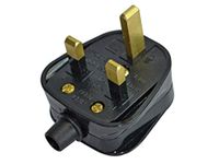 Faithfull FPPPLUG13R Black Plastic Plug 230V 13A