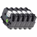 EasyBuy India 5 pack/ lot 24mm black on white tze 251 tze-251 tze251 tze label tape maker compatible brother for p touch