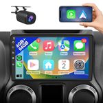 Car Radio Stereo for Jeep Wrangler JK 2007-2018 Dodge Ram 4+64GB with Wireless CarPlay Android Auto