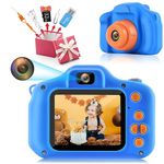 Kids Camera for Boys Girls, Toddler Camera with 32GB Memory Card for 3 4 5 6 7 8 Year Old, 1080P HD 2 Inch IPS Screen Selfie Camera for Kids Digital Camera Birthday Christmas Toys Gifts (Navy Blue)