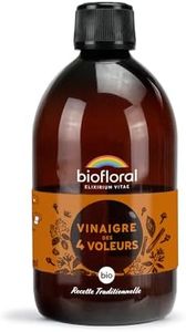 BIOFLORAL - Vinaigre des 4 Voleurs BIO 500 ML - Renforce l'Immunité - Recette Traditionnelle