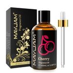 MAYJAM 100ML Cherry Fragrance Oil Essential Oil, 3.38FL.OZ Large Volume Cherry Oil for Diffuser, Great for DIY Soap and Candle Making