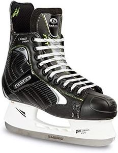 Botas - Largo 571 PRO - Men's Ice Hockey Skates | Made in Europe (Czech Republic) | Color: Black, Size Adult 7.5