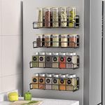 Estefanlo Magnetic Spice Rack Organizer 4 Tier Magnetic Spice Rack for Fridge Refrigerator